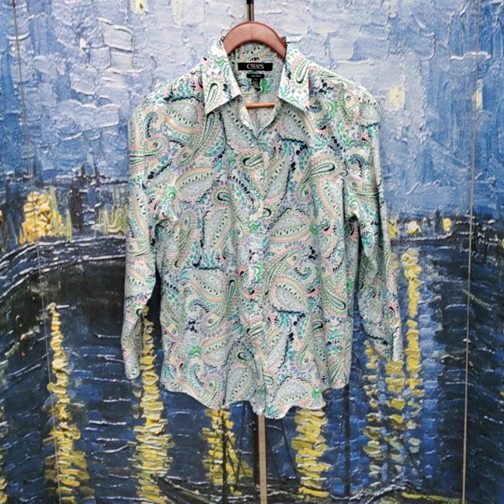 Chaps Paisley Blouse Lg